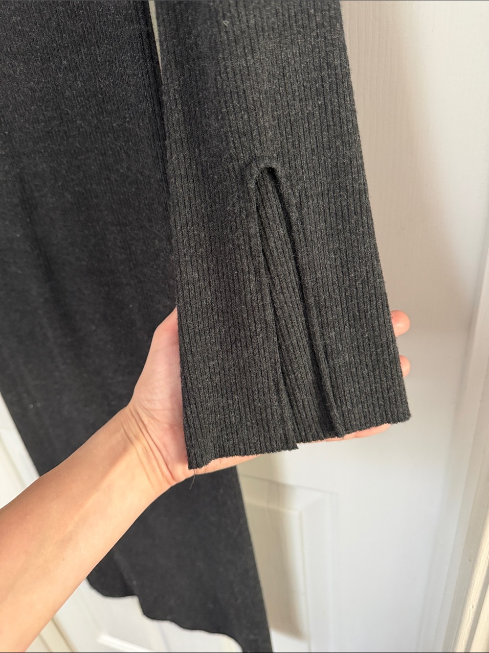 Enza Costa Black Long Sleeve Turtleneck Knit Dress - Picture 3 of 6
